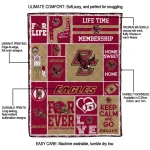 personalized boston college eagles helmet passion maroon quilt blanket best selling