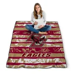 personalized boston college eagles layered florals maroon white quilt blanket best selling