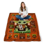 personalized bowling green falcons yody baby pattern orange quilt blanket best selling