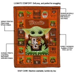 personalized bowling green falcons yody baby pattern orange quilt blanket best selling