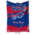 personalized buffalo bills brushstroke layers blue quilt blanket best selling