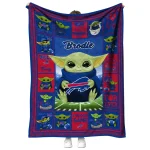 personalized buffalo bills yody baby pattern blue quilt blanket best selling