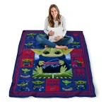 personalized buffalo bills yody baby pattern blue quilt blanket best selling