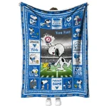 personalized buffalo bulls snoopy coach royal blue quilt blanket best selling