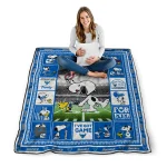 personalized buffalo bulls snoopy coach royal blue quilt blanket best selling