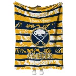 personalized buffalo sabres layered florals navy blue white quilt blanket best selling