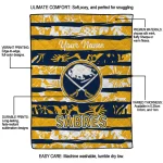 personalized buffalo sabres layered florals navy blue white quilt blanket best selling