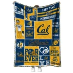 personalized california golden bears helmet passion blue quilt blanket best selling