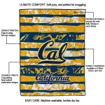 personalized california golden bears layered florals blue white quilt blanket best selling