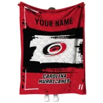 personalized carolina hurricanes grunge patch red white quilt blanket best selling