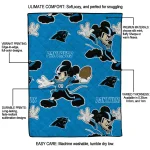 personalized carolina panthers mickey football blue quilt blanket best selling