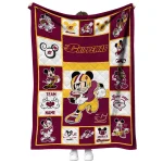 personalized central michigan chippewas mickey crimson maroon white quilt blanket best selling