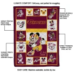 personalized central michigan chippewas mickey crimson maroon white quilt blanket best selling