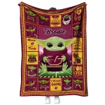 personalized central michigan chippewas yody baby pattern maroon quilt blanket best selling
