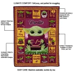personalized central michigan chippewas yody baby pattern maroon quilt blanket best selling