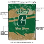 personalized charlotte 49ers brushstroke layers green quilt blanket best selling