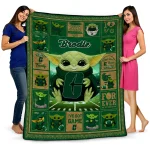 personalized charlotte 49ers yody baby pattern green quilt blanket best selling