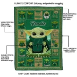 personalized charlotte 49ers yody baby pattern green quilt blanket best selling