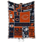 personalized chicago bears helmet passion blue quilt blanket best selling