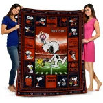 personalized chicago bears snoopy coach blue quilt blanket best selling