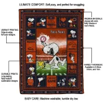 personalized chicago bears snoopy coach blue quilt blanket best selling