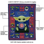 personalized chicago cubs yody baby motif blue quilt blanket best selling