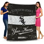 personalized chicago white sox snoopy victory black white quilt blanket best selling