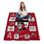 personalized cincinnati bearcats mickey crimson red white quilt blanket best selling