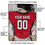 personalized cincinnati bearcats player sketch red gray quilt blanket best selling