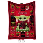 personalized cincinnati bearcats yody baby pattern red quilt blanket best selling