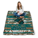 personalized coastal carolina chanticleers layered florals green white quilt blanket best selling