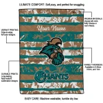 personalized coastal carolina chanticleers layered florals green white quilt blanket best selling