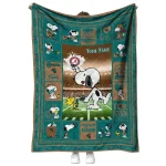 personalized coastal carolina chanticleers snoopy coach green quilt blanket best selling