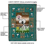 personalized coastal carolina chanticleers snoopy coach green quilt blanket best selling