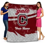 personalized colgate raiders brushstroke layers maroon quilt blanket best selling