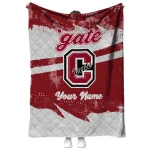 personalized colgate raiders brushstroke layers maroon quilt blanket best selling