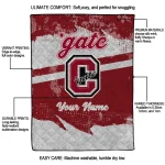 personalized colgate raiders brushstroke layers maroon quilt blanket best selling