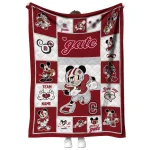 personalized colgate raiders mickey crimson maroon white quilt blanket best selling