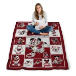 personalized colgate raiders mickey crimson maroon white quilt blanket best selling