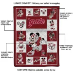 personalized colgate raiders mickey crimson maroon white quilt blanket best selling