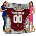 personalized colgate raiders player sketch maroon gray quilt blanket best selling
