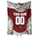 personalized colgate raiders player sketch maroon gray quilt blanket best selling