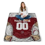 personalized colgate raiders player sketch maroon gray quilt blanket best selling
