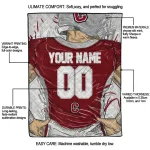 personalized colgate raiders player sketch maroon gray quilt blanket best selling