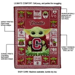 personalized colgate raiders yody baby pattern maroon quilt blanket best selling