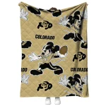 personalized colorado buffaloes mickey football gold quilt blanket best selling