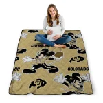 personalized colorado buffaloes mickey football gold quilt blanket best selling