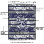 personalized colorado rockies layered florals blue white quilt blanket best selling