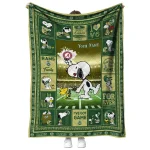 personalized colorado state rams snoopy coach green quilt blanket best selling