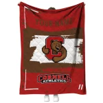 personalized cornell big red grunge patch red white quilt blanket best selling